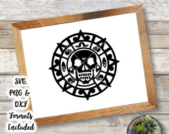Pirate svg Pirates of the Caribbean Jack Sparrow Pirates Aztec Gold Coin, Black Pearl svg files cricut silhouette cameo Sailing Pirate Ship