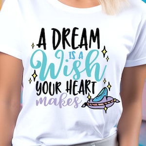 Sprookjesprinses SVG - Een droom is een wens die je hart maakt - Glazen muiltje - Cricut SVG Cut File Design