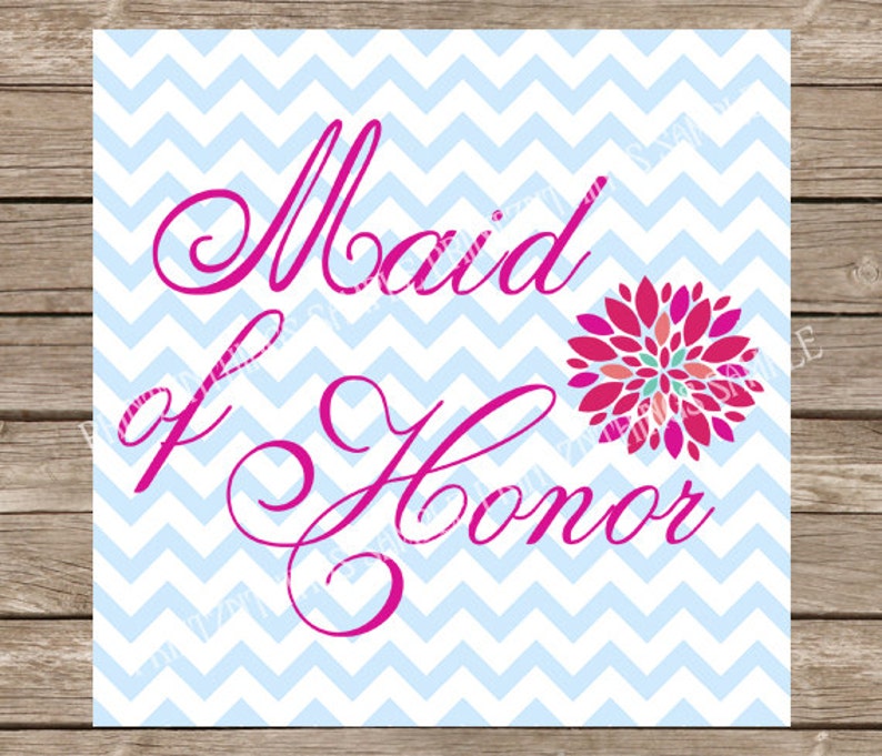Maid of Honor svg Wedding svg Love svg Bride svg Magenta ...