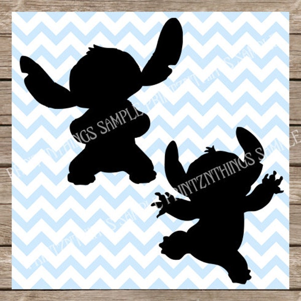 Stitch svg Silhouette Experiment 626 PNG File Download