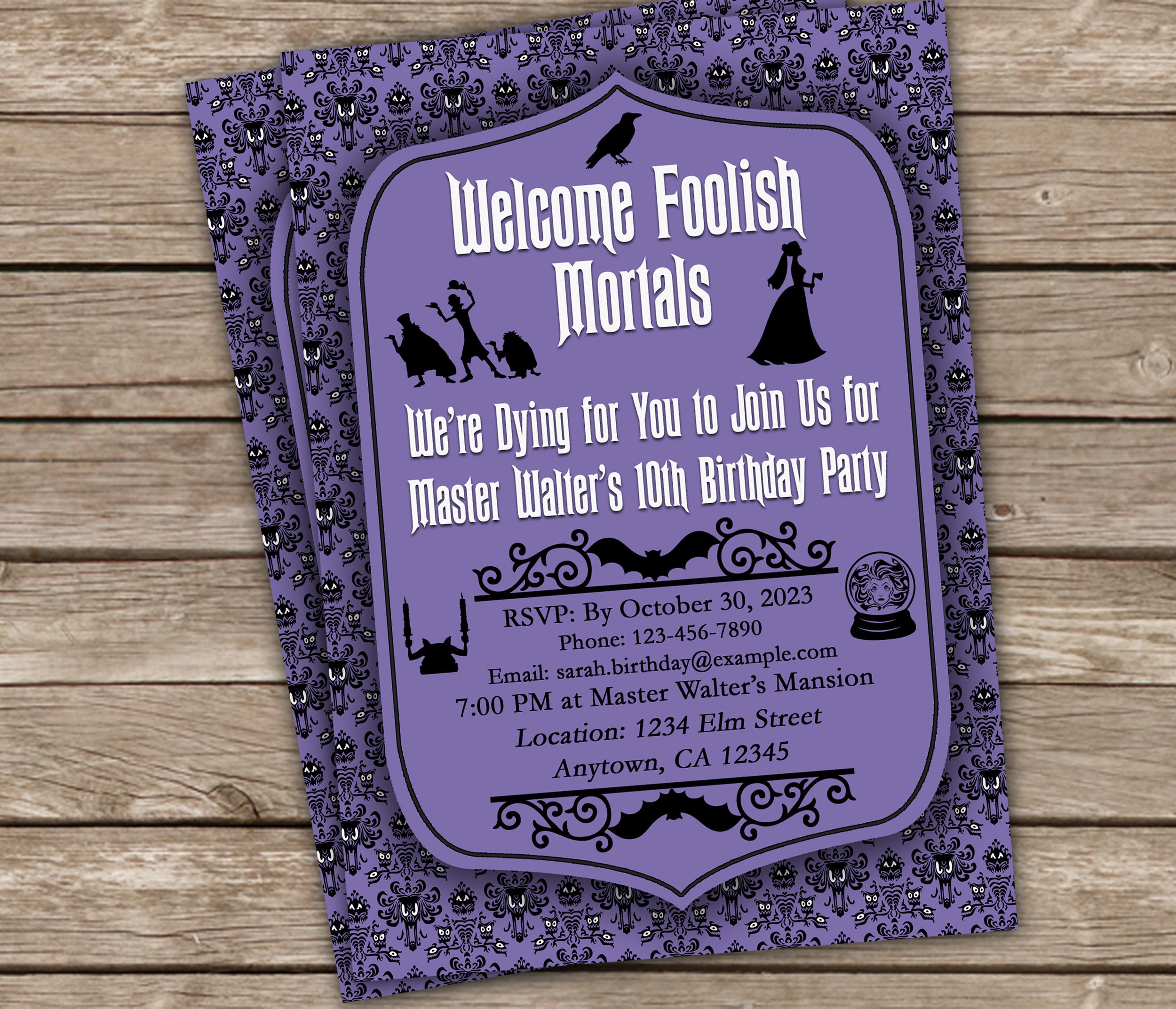 TEASIK Haunted Mansion Halloween Banner – 2,2x1,7 M, Polyester, Für Tür & Wand-Deko