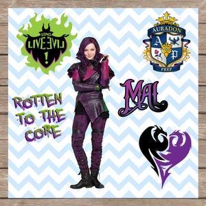Descendants Mal PNG Clipart Bundle Auradon Prep