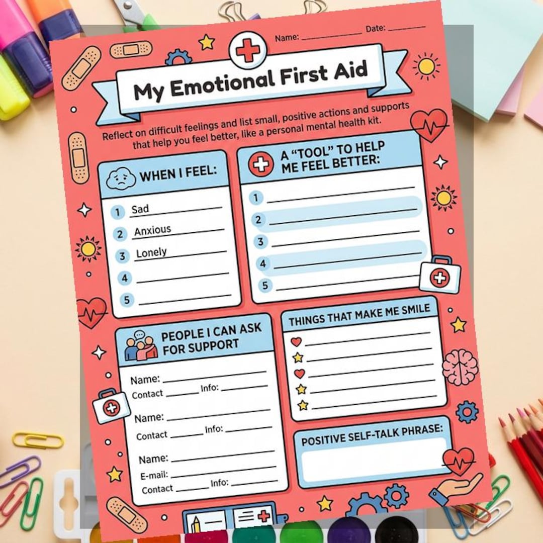Emotional First Aid Kit for Kids | Coping Skills Emergency Plan | SEL ...