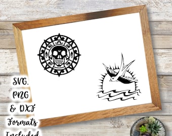 Pirate svg Pirates of the Caribbean Jack Sparrow Pirates Aztec Gold Coin SVG Bundle Black Pearl svg files cricut silhouette Pirate Ship