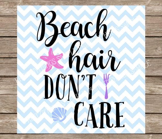 Download Beach Hair Don't Care SVG Beach svg Dinglehopper SVG | Etsy