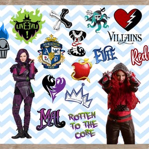 Descendants Schurken Kids Isle of the Lost Clipart Pack | PNG-Bilder-Bundle