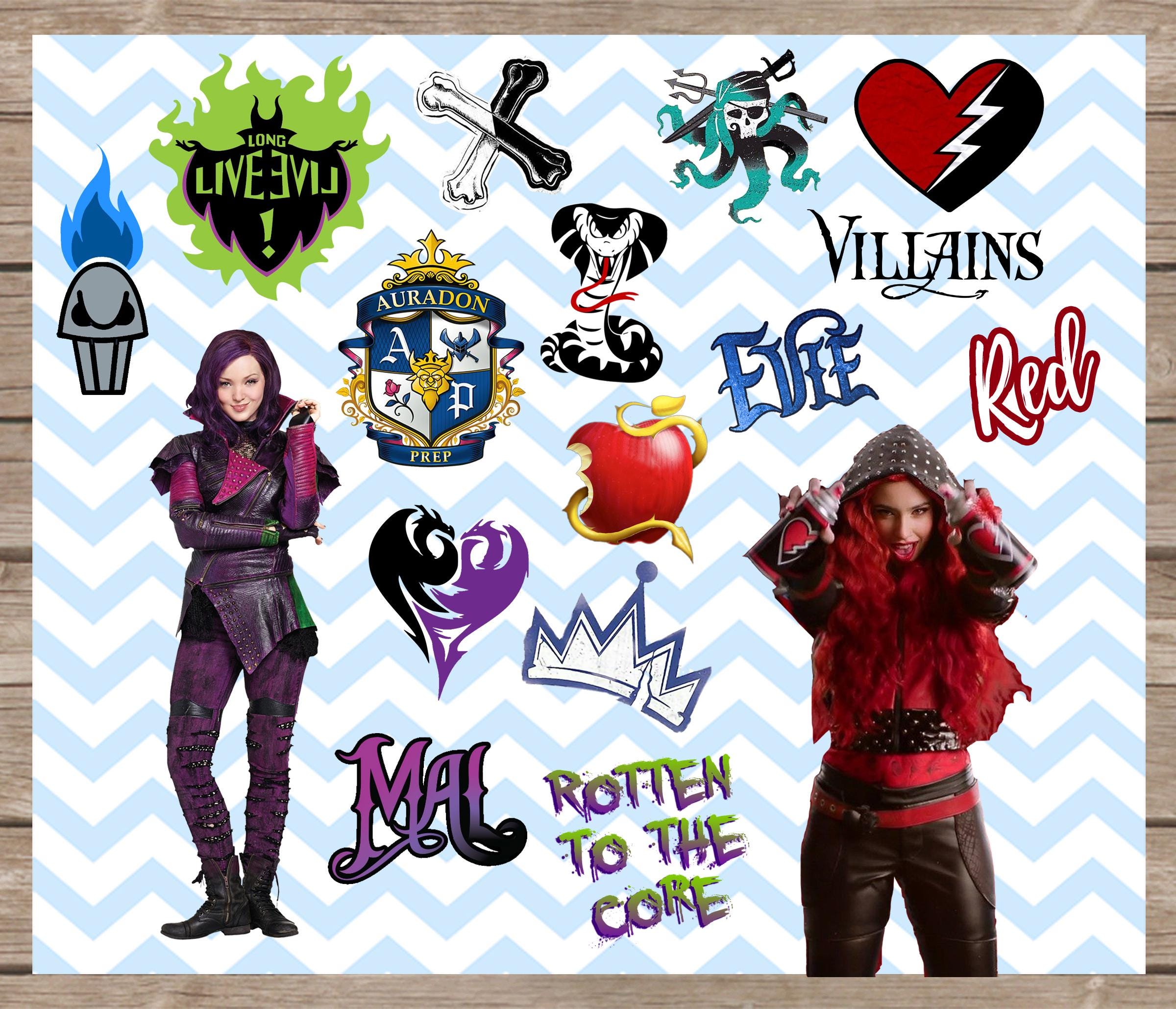Descendants 4 PNG Pack Clipart - Mal, Evie, Red, Hades Uma Graphics for DIY  Crafts Party Printables - Etsy New Zealand, image size:2400x2059
