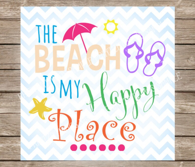The Beach is My Happy Place Svg Summer Beach Svg Ocean Svg Etsy