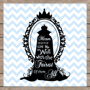 Evil Queen Magic Mirror SVG Snow White Cutting File Cricut Silhouette Graphic File
