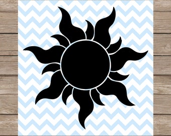 Tangled Sun SVG Cut File
