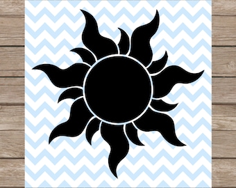 Tangled Sun SVG Cut File