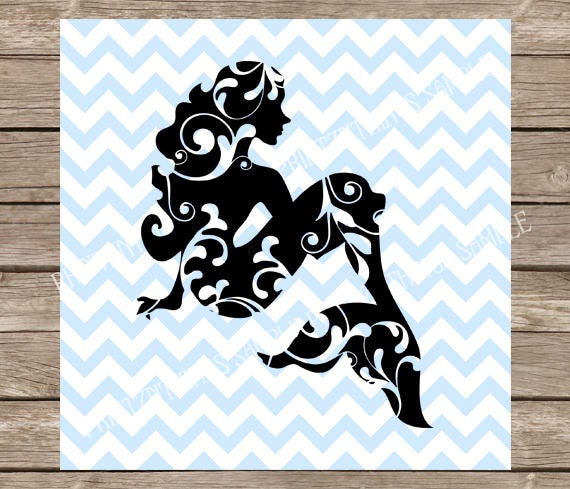 Download Mermaid Svg Little Mermaid Svg Flourish Svg Swirly Svg Etsy