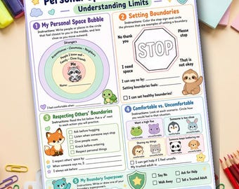 Social Skills Worksheet | Confidence Building Activity | SEL Printable | Personal Space