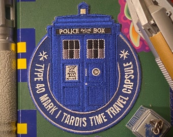 Embroidered Doctor Who TARDIS Patch