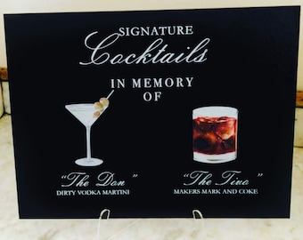 In Memory - Signature Cocktail Menu
