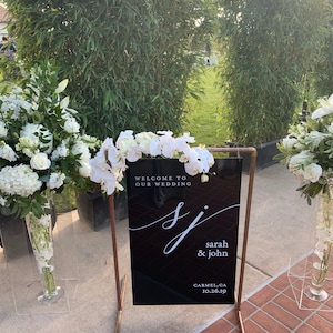 acrylic welcome signs - lucite sign - wedding welcome sign - wedding signage