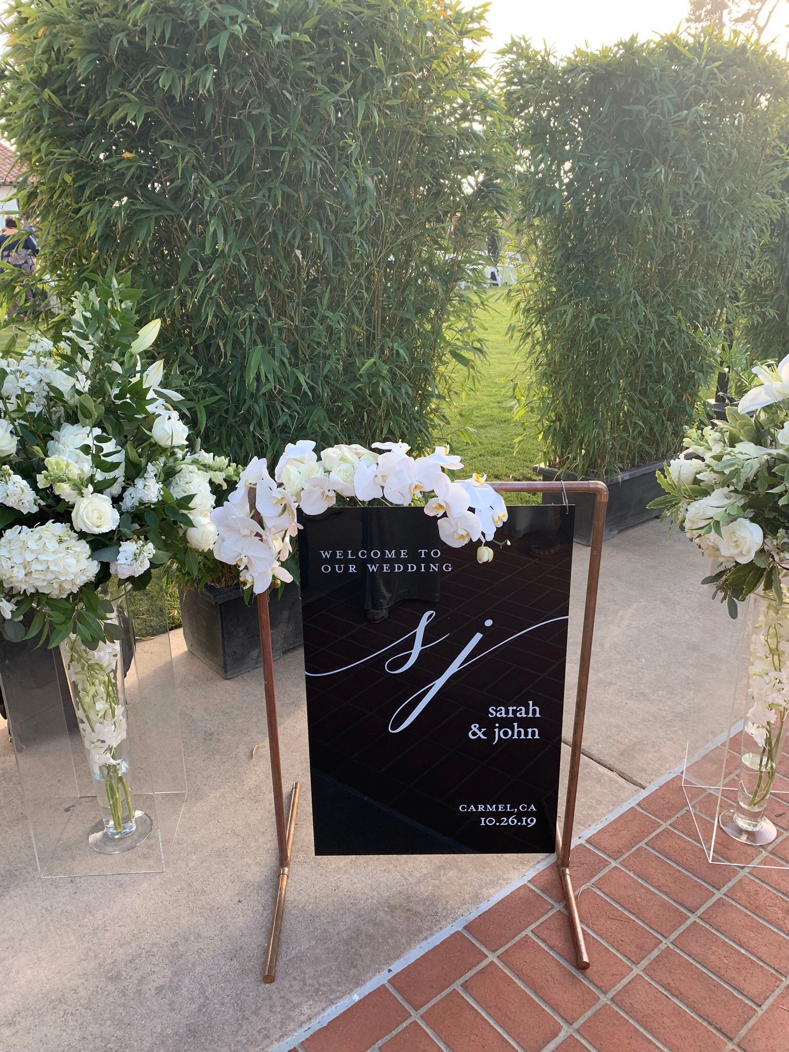 acrylic welcome signs - lucite sign - wedding welcome sign - wedding signage