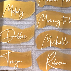Acrylic place cards, clear or painted lucite place cards, wedding place cards, acrylic place cards, wedding place cards, acrylic names