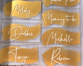 Acrylic place cards, clear or painted lucite place cards, wedding place cards, acrylic place cards, wedding place cards, acrylic names