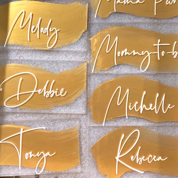 Acrylic place cards, clear or painted lucite place cards, wedding place cards, acrylic place cards, wedding place cards, acrylic names