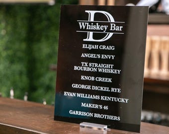 11x14 Acrylic Bar Menu Acrylic Sign, Cheers Acrylic Wedding Signature Cocktails Sign, beautiful Signature bar Sign
