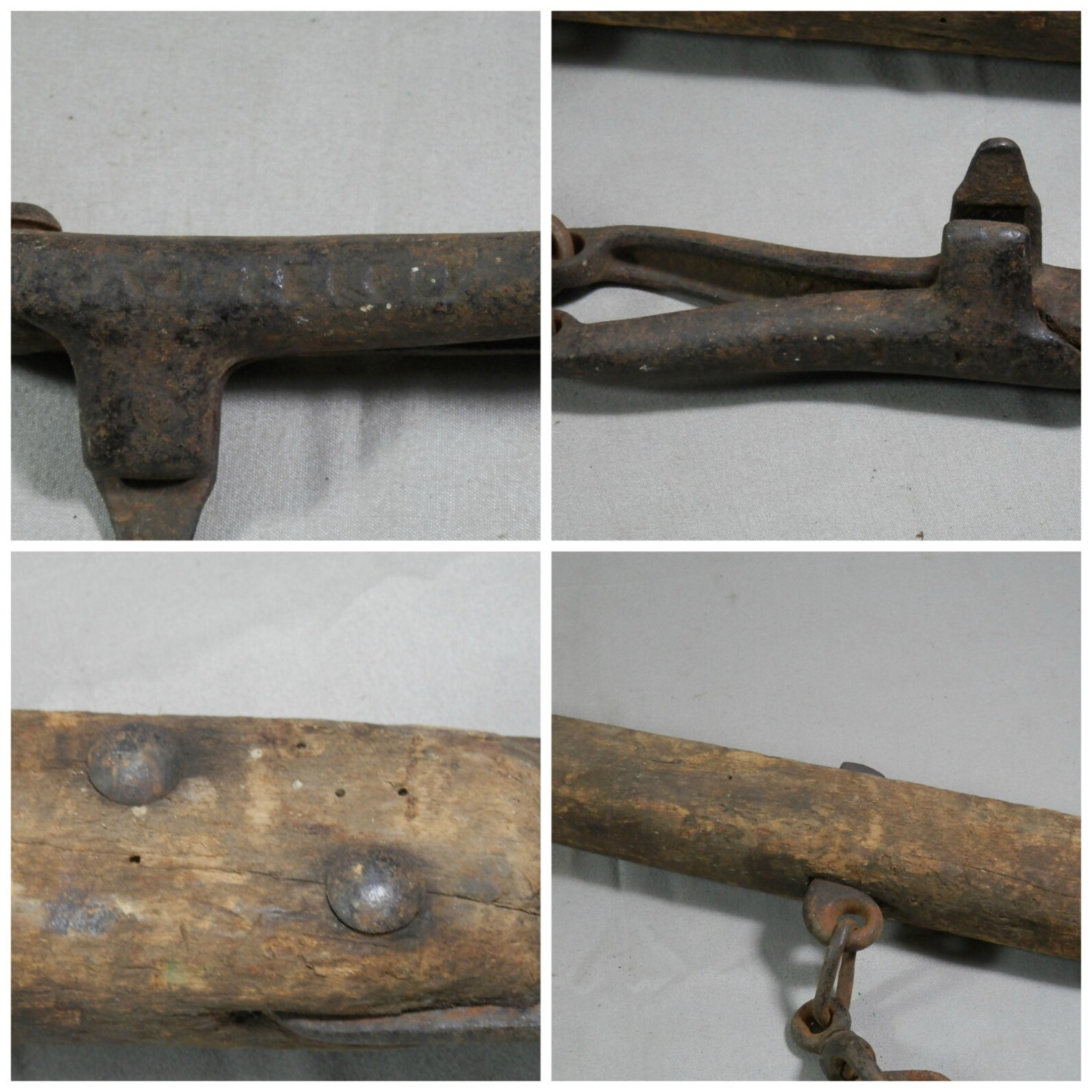 Antique Townsend Fence Stretcher Wood Iron 36 Barb Wire Etsy