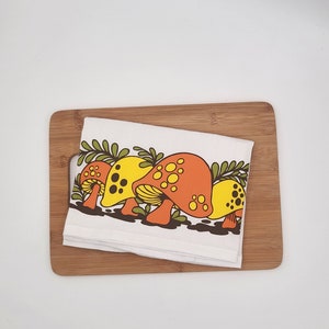Vintage Sears Merry Mushroom Inspired Tea Towel