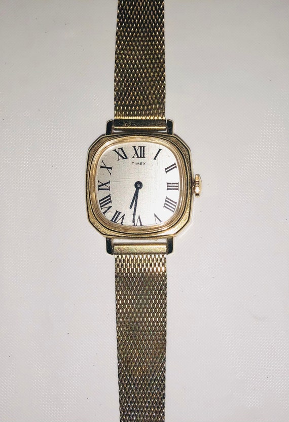 Vintage Timex Gold Platted Stainless Steel Watch. - image 4