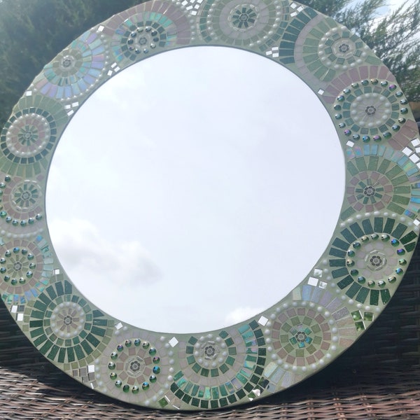 Pink Mosaic Mirror Etsy