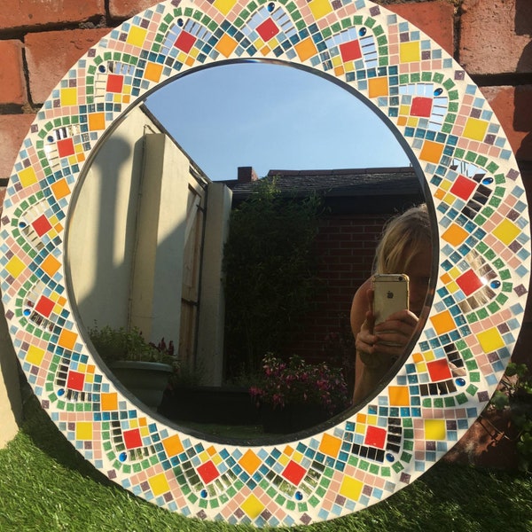 Mosaic Wall Mirror Etsy