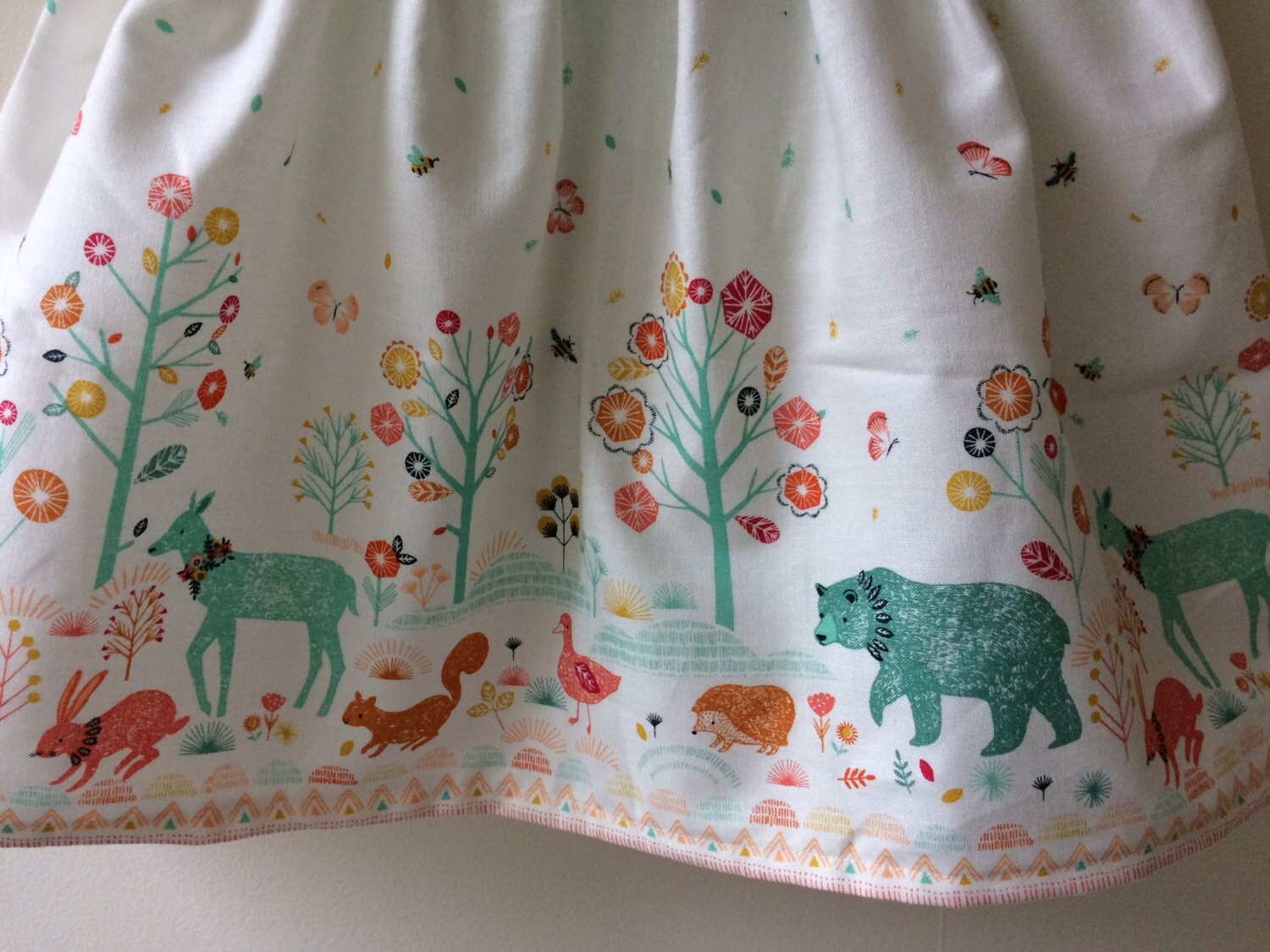 Woodland Animal Dress, Rabbit Dress, Hedgehog Dress, Woodland Animal ...