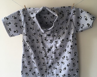 Wizard shirt, button down shirt, wizard print, wizard gift, party shirt, toddler shirt, baby shirt, wizard party, quirky shirt, magic shirt