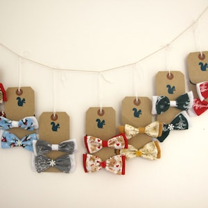 Double Christmas hair bows, Christmas accessories, Christmas bows, Christmas print, Christmas gift, snap clip bows, double bows, adult bows
