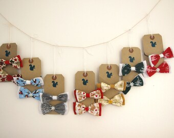 Double Christmas hair bows, Christmas accessories, Christmas bows, Christmas print, Christmas gift, snap clip bows, double bows, adult bows