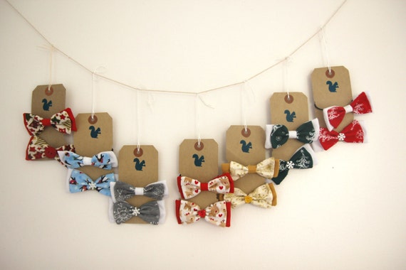 Double Christmas hair bows, Christmas accessories, Christmas bows, Christmas print, Christmas gift, snap clip bows, double bows, adult bows