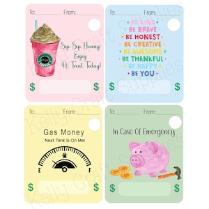 Printable Money Gift Cards Gift Card Holder Money Card - Etsy