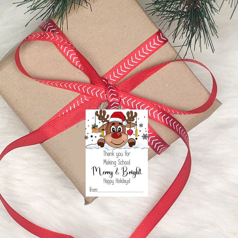 Printable Teacher Christmas Gift Printable Tag Christmas - Etsy