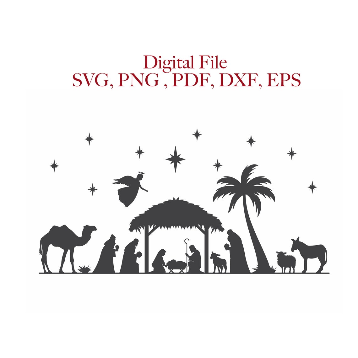 Christmas Nativity Scene SVG Nativity Svg Nativity Jesus Etsy