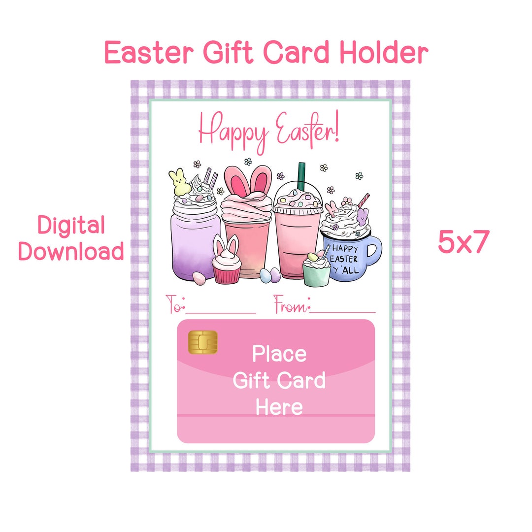 Printable Easter Gift Card Holder, Easter Gift Card Holder, Easter Gift