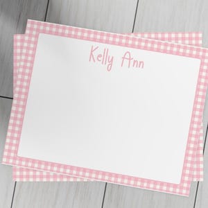 Juego de papelería: paquetes de postales de folclore, colores primarios para niñas, tarjetas de notas personalizadas, tarjetas de notas planas preppy, sobres incluidos