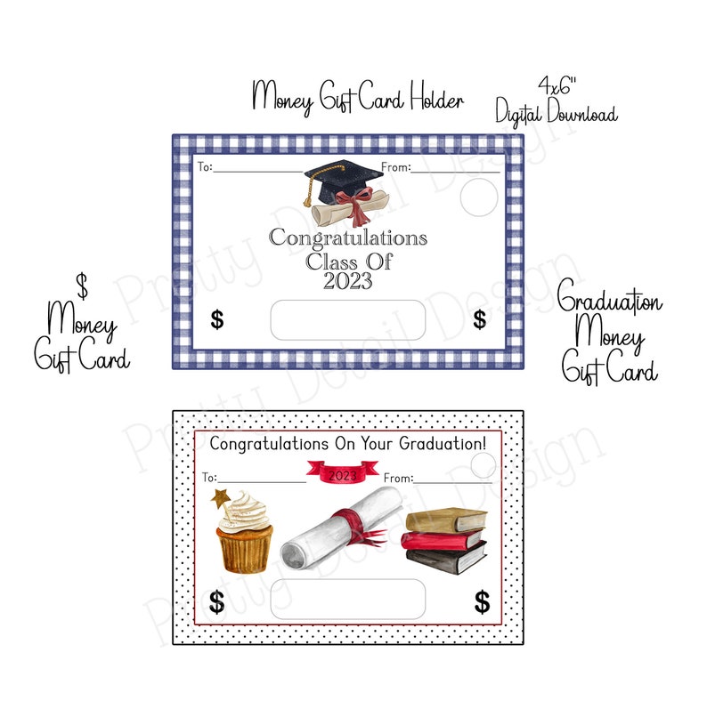 Printable Graduation Money Cards Graduate Money Gift Card Etsy