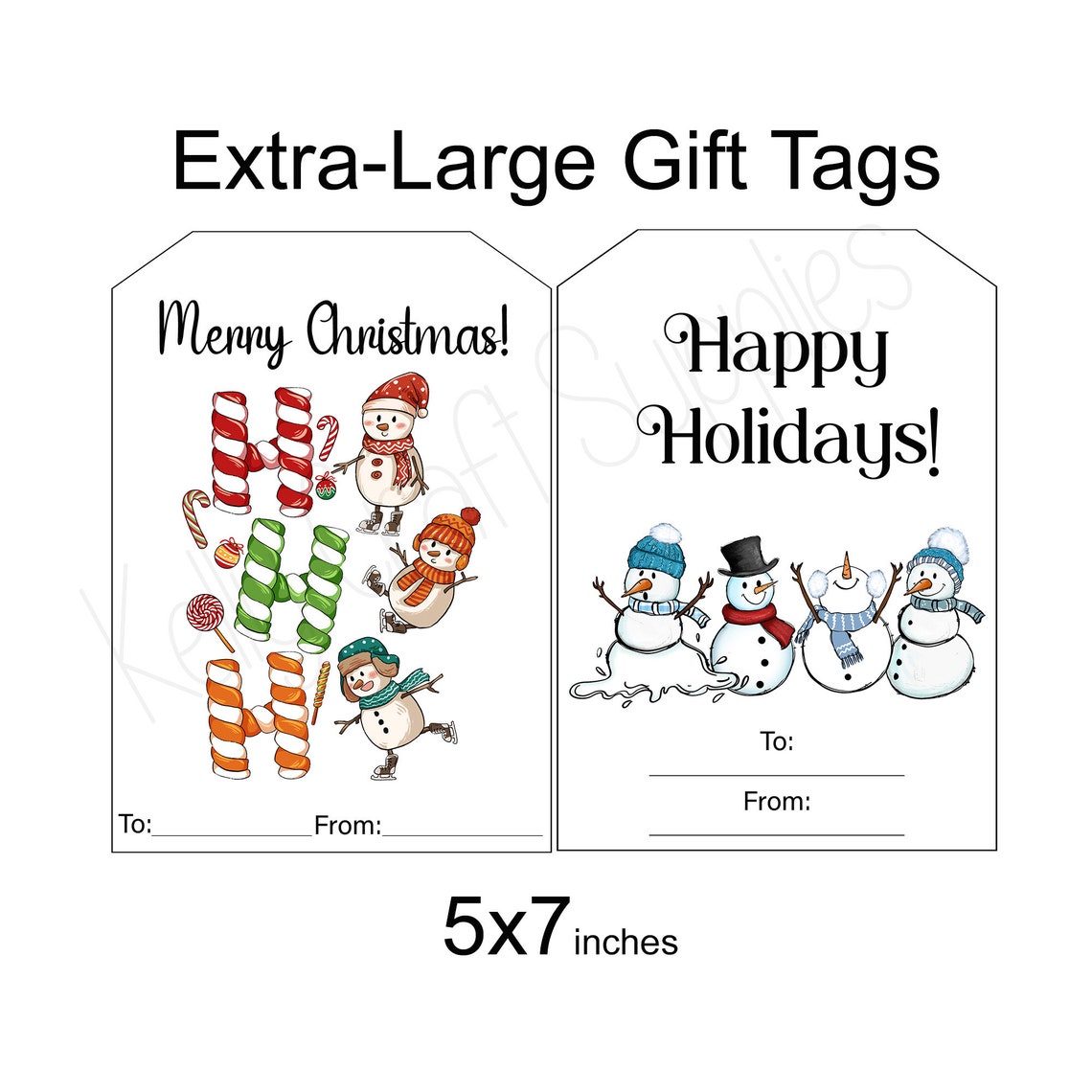 Christmas Gift Tag Extra Large Tag for Large Gifts Giant - Etsy