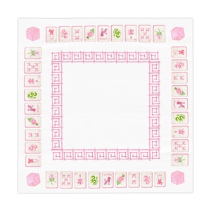 Chinoiserie Mahjong Tablecloth, Mahjong Game Party, Mahjong Chinoiserie, Preppy Mahjong, Mahjong Gift, Mahjong Accessories, Mahj League