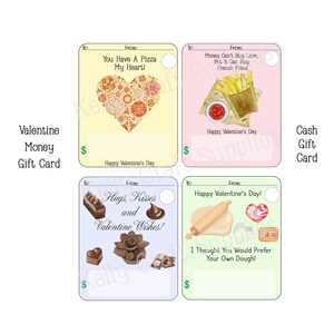Printable Valentine Money Gift Cards, Gift Card Holder, Money Card ...