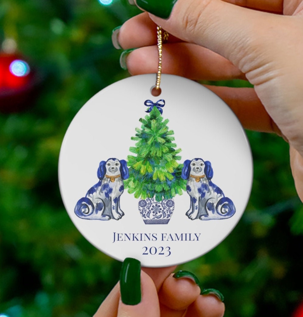 Blue and white chinoiserie christmas ornaments -  Canada