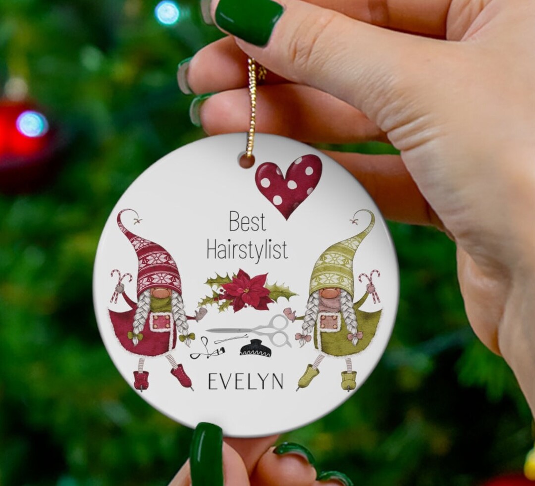 Hair Dresser Stylist Christmas Ornament Personalized Hair Etsy