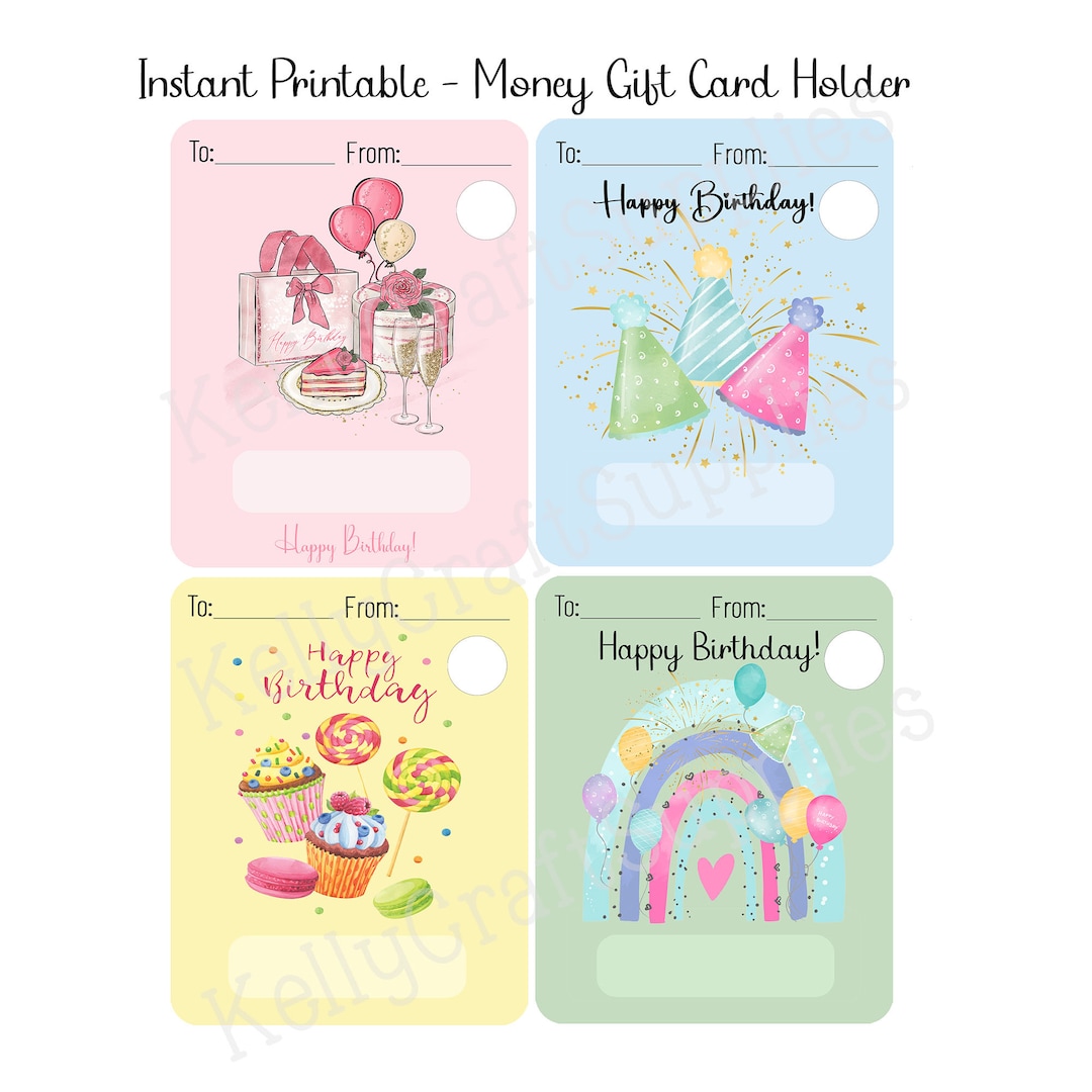 Free Printable Birthday Money Gift Cards