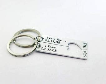 heart keyring two halves