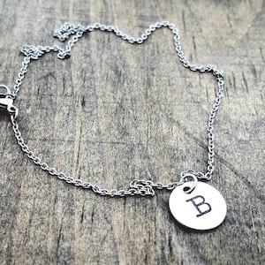 Petite to Plus Size Ankle Bracelet Key Charm Anklet On Silver Tone Chain