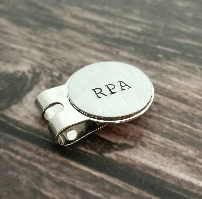 personalized golf ball marker with hat clip Etsy